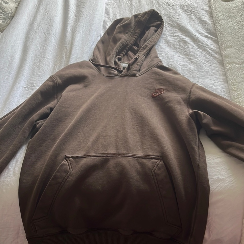 Brown Logo Nike Hoodie
